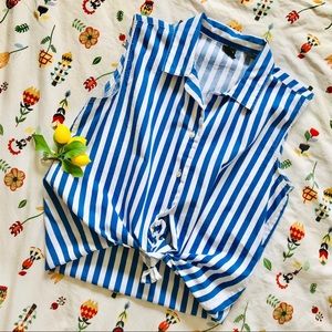 Vintage • Striped Button Down Tank